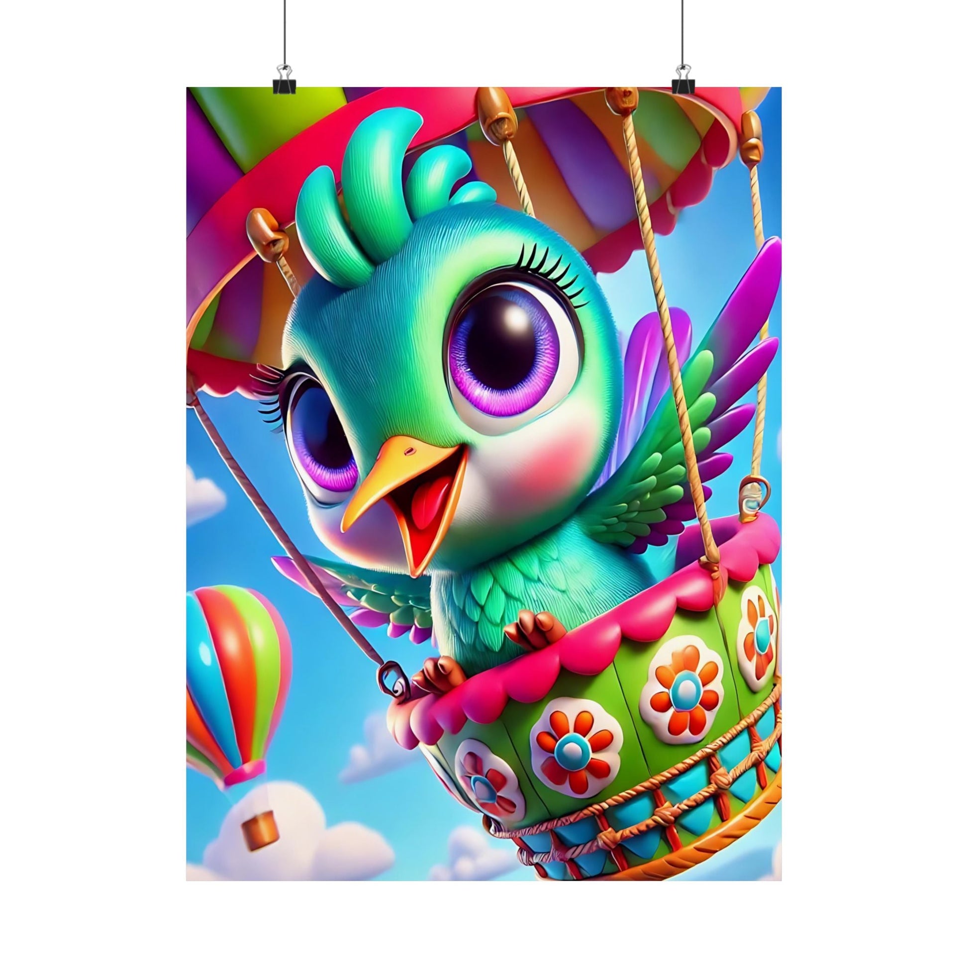 Whimsical Bird Balloon Art Print