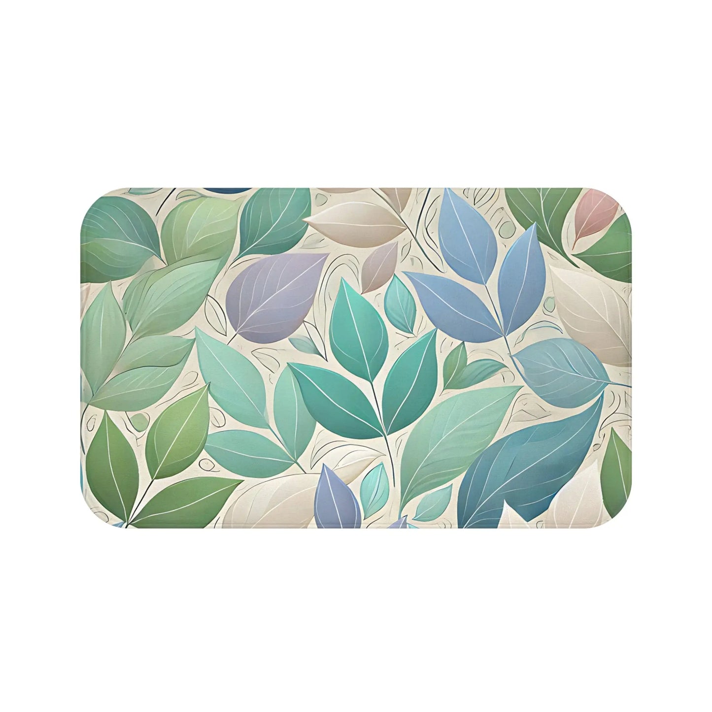Botanical Leaf Bath Mat