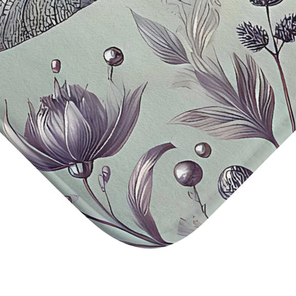 Nature-Inspired Bath Mat with Dragonfly Design