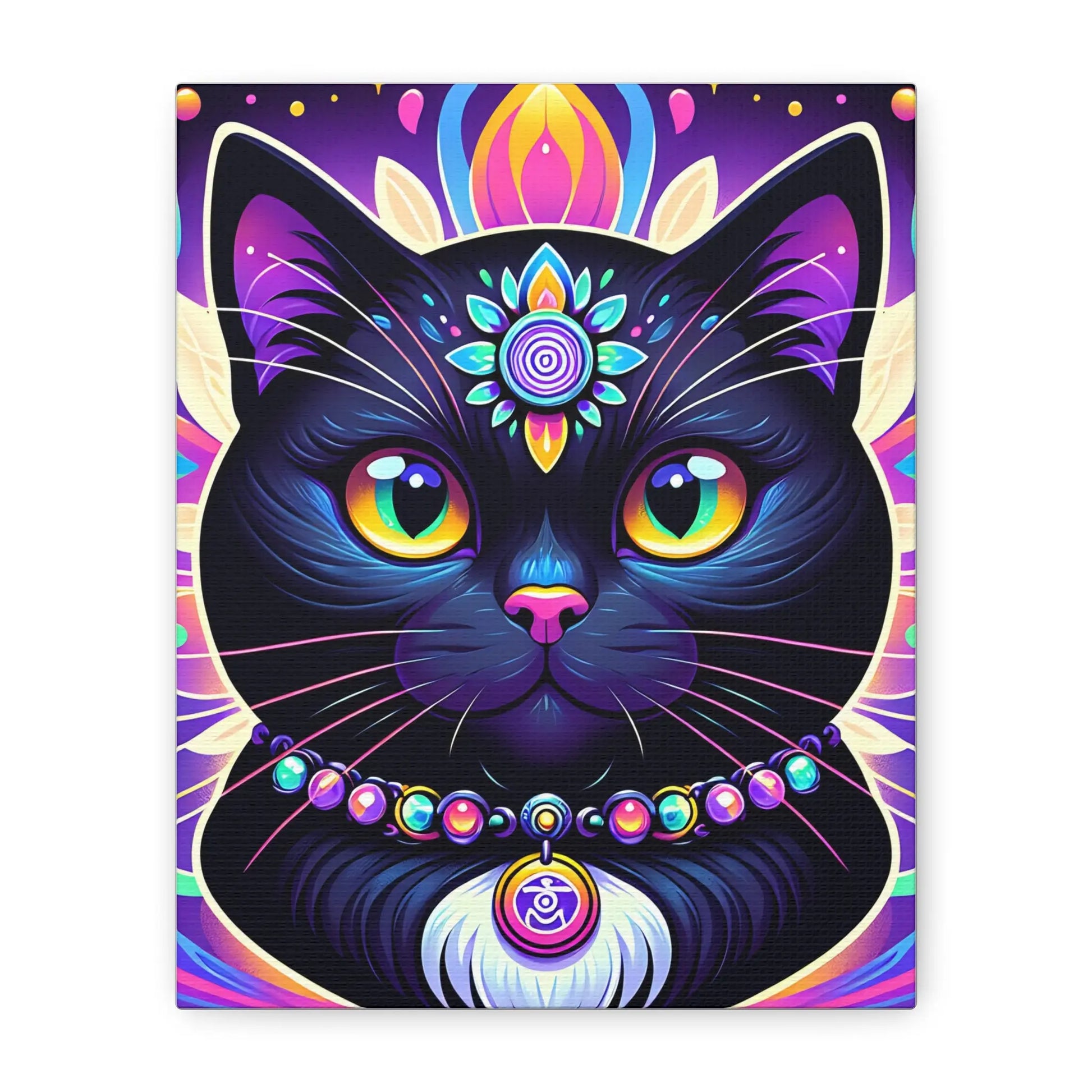 Vibrant Cat Canvas Art
