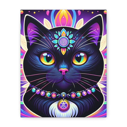 Vibrant Cat Canvas Art