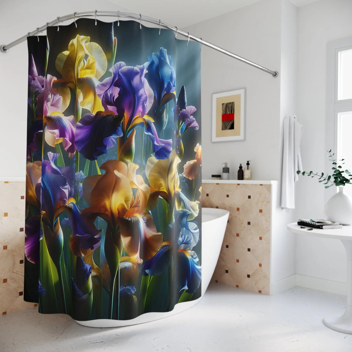 Iris Flowers Shower Curtain