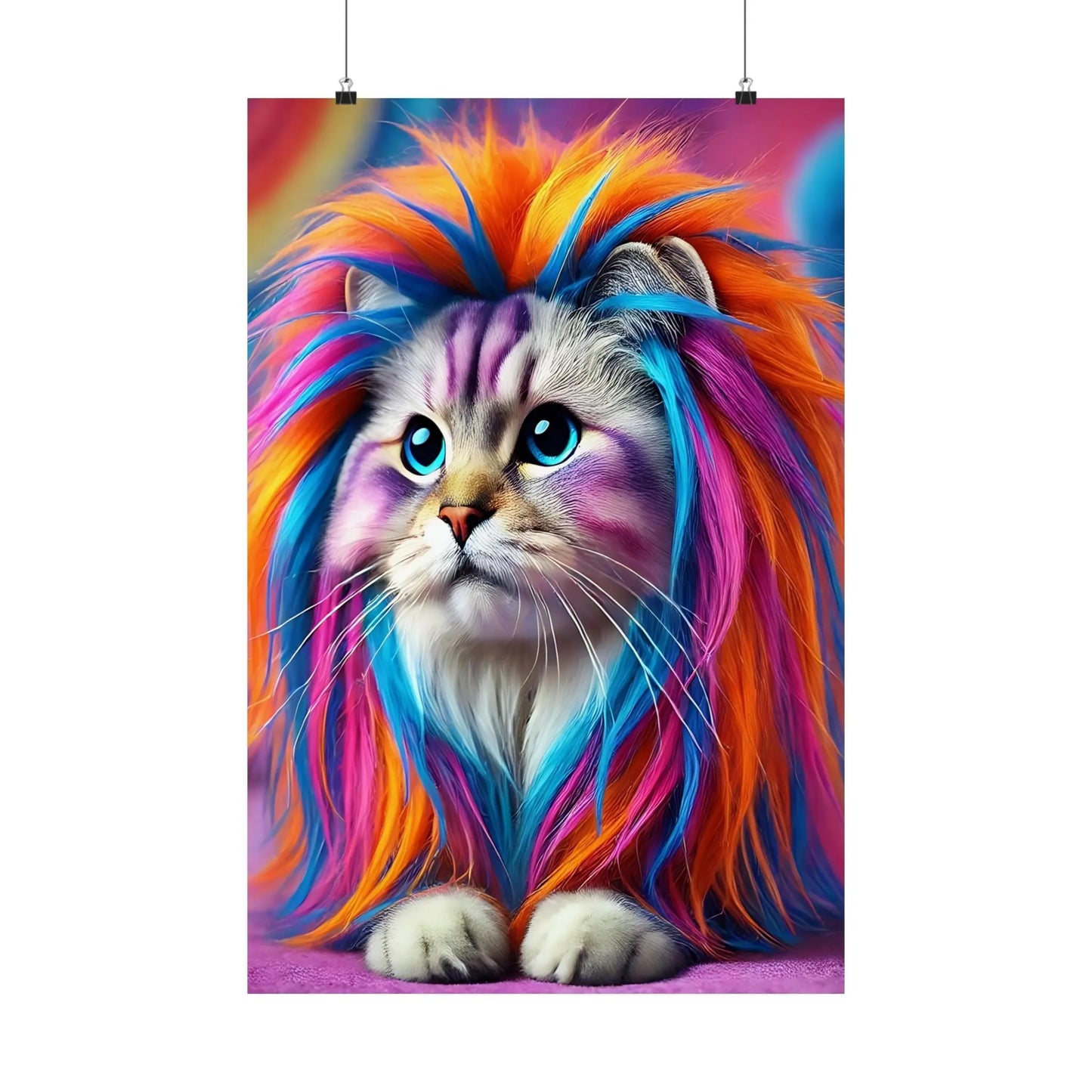 Vibrant Cat Art Print