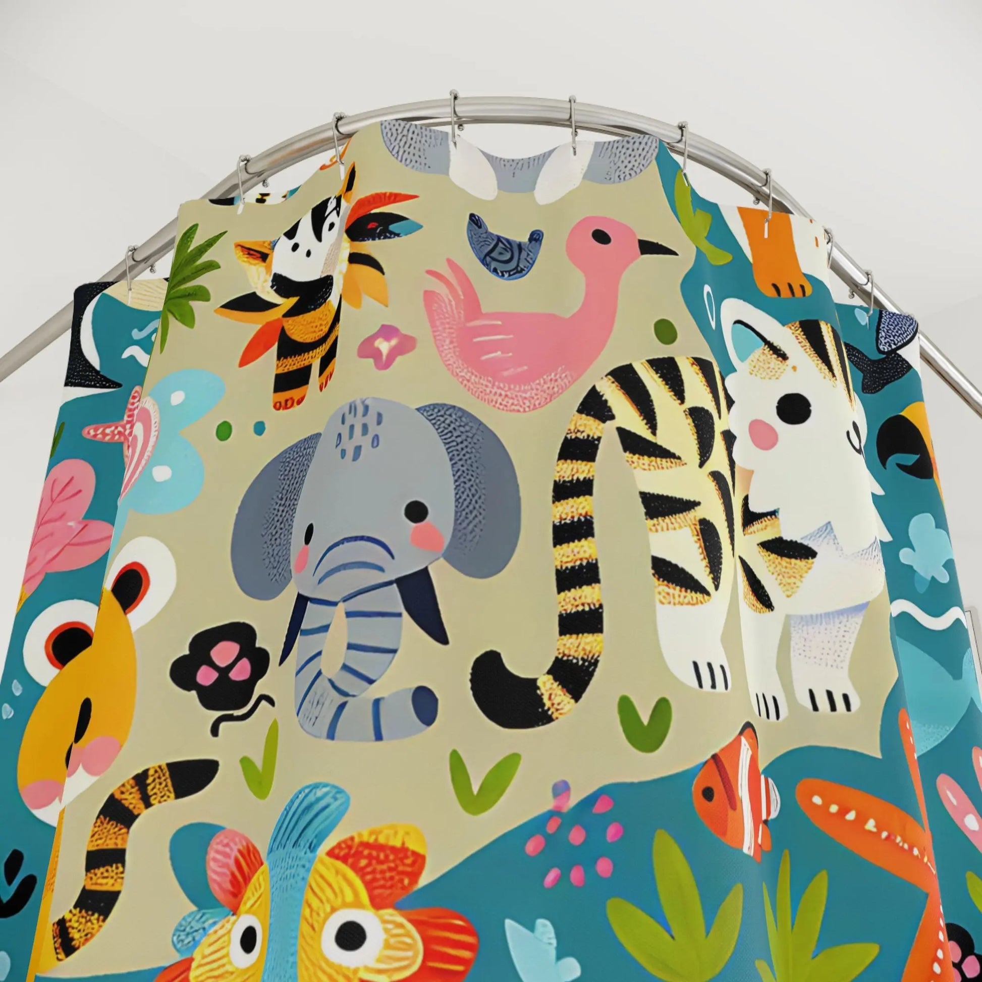 Whimsical Animal Shower Curtain