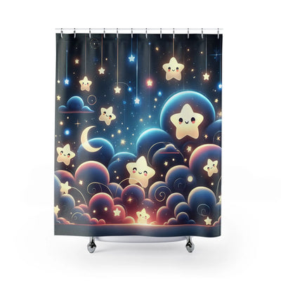 Starry Night Kids Shower Curtain