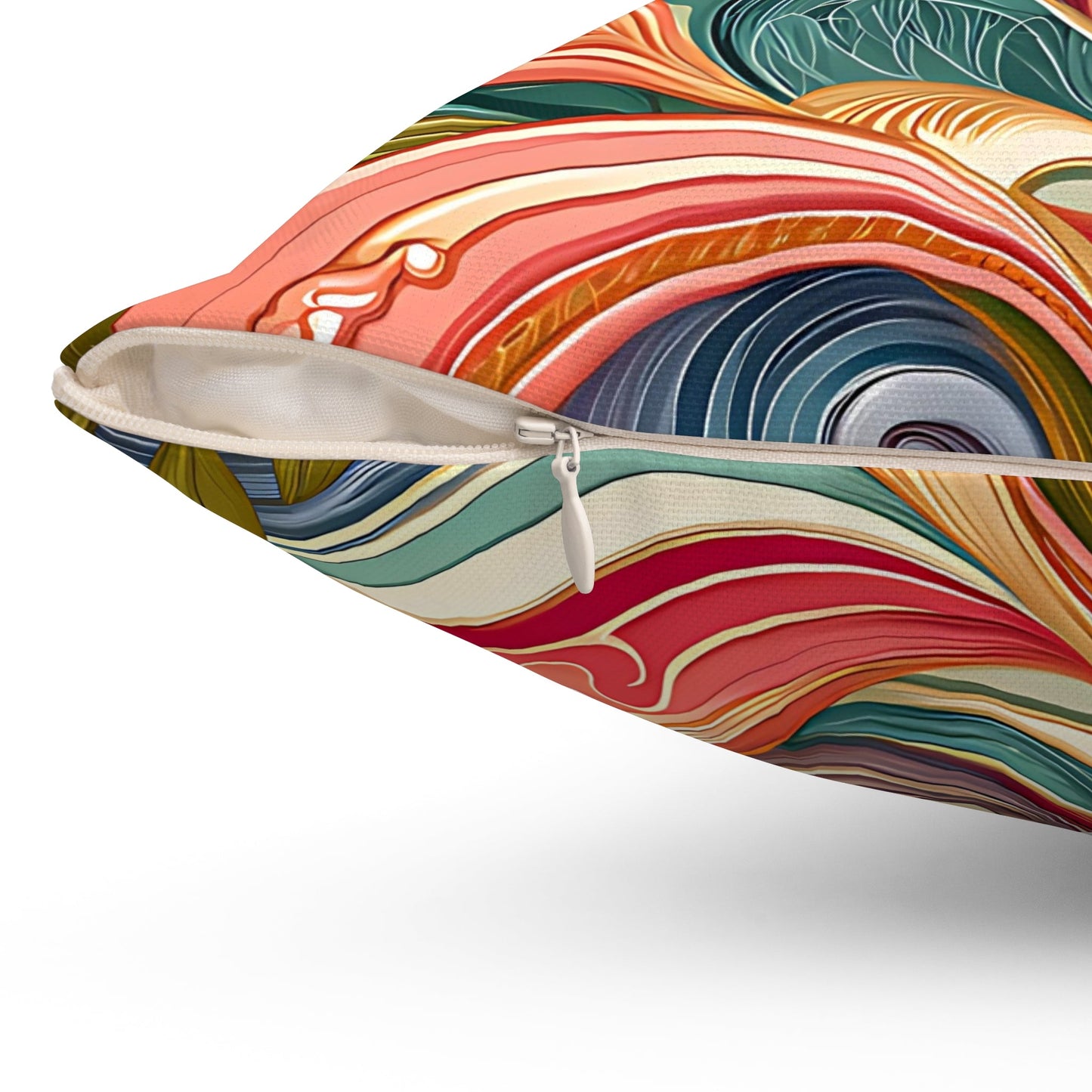 Swirling Cloud Spun Polyester Square Pillow