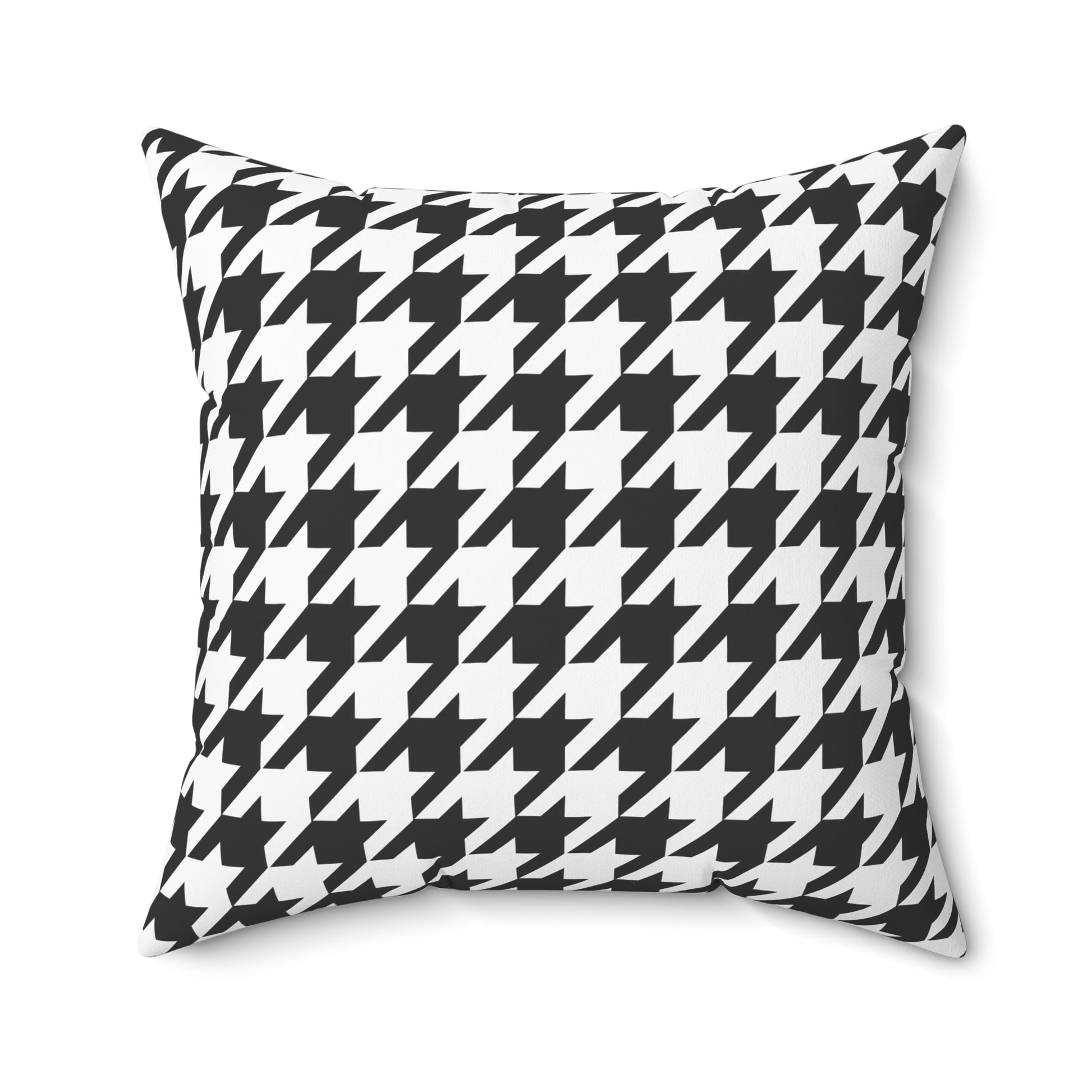 Houndstooth Black & White Decorative Pillow2