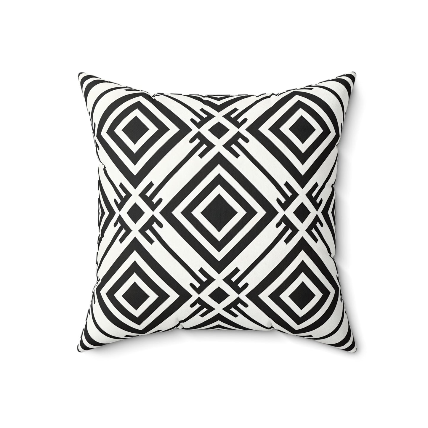 Geometric Black and White Throw Pillow