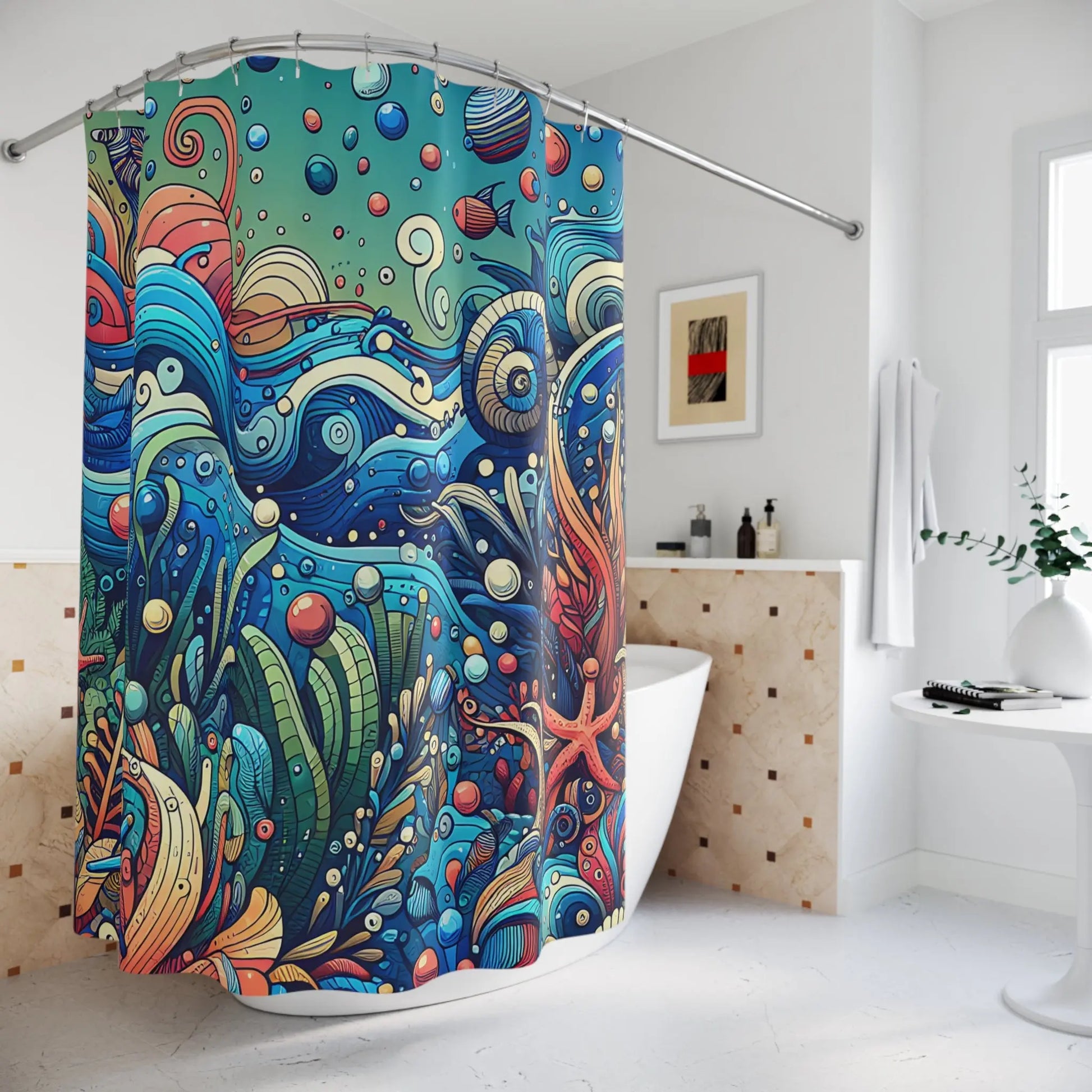 Whimsical Oceanic Shower Curtain
