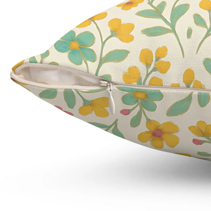 Cheerful Floral Decor Pillow