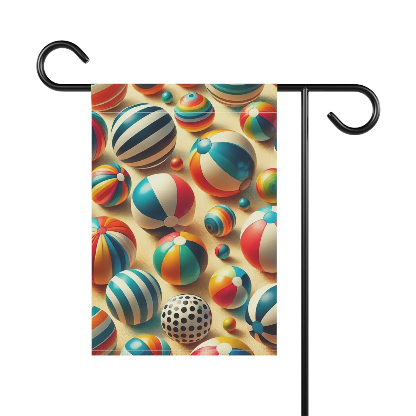 Colorful Beach Ball Garden Banner