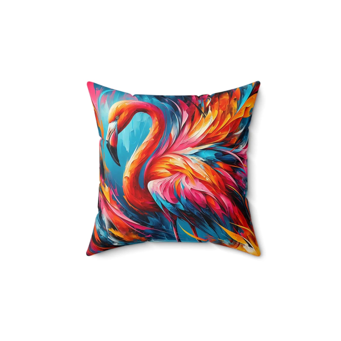Vibrant Flamingo Throw Pillow