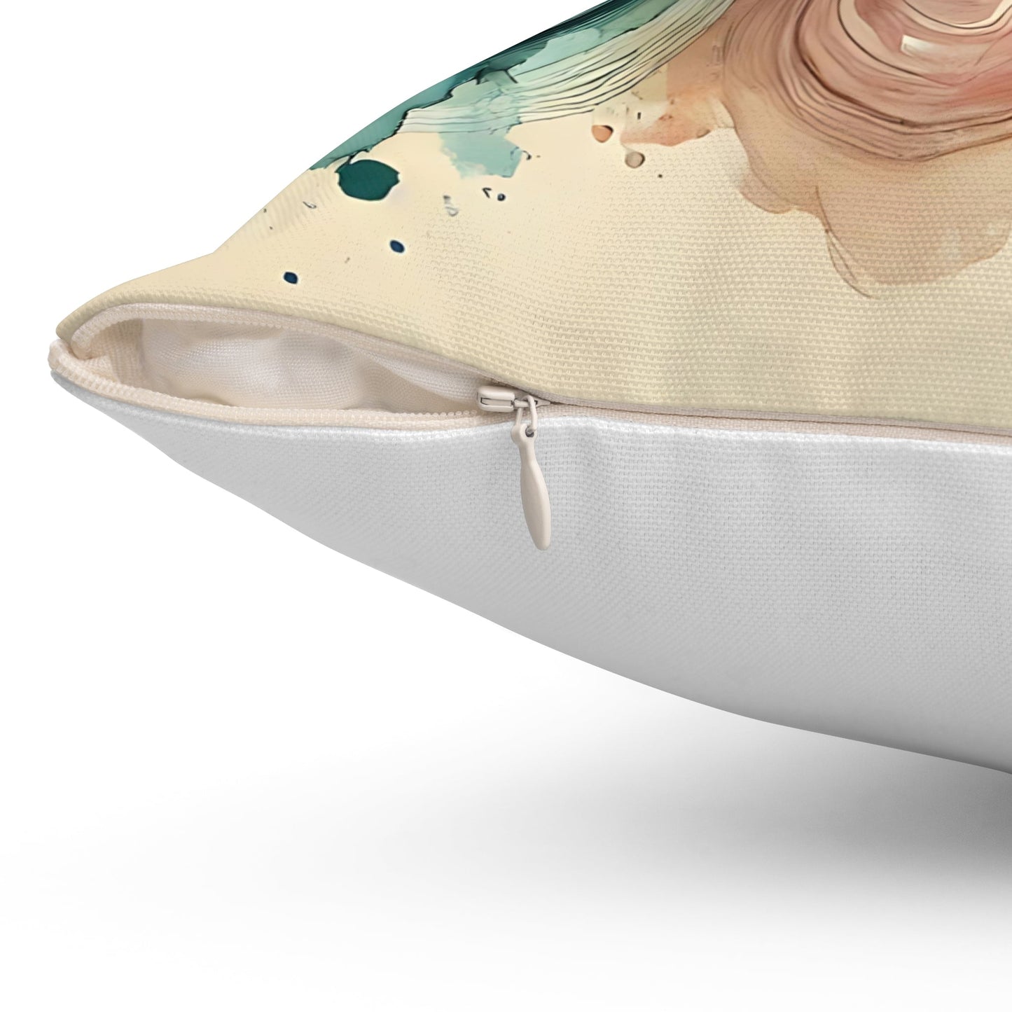Teal Blush Throw Pillow