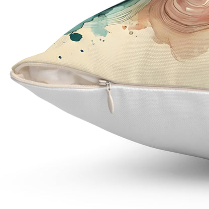 Teal Blush Throw Pillow