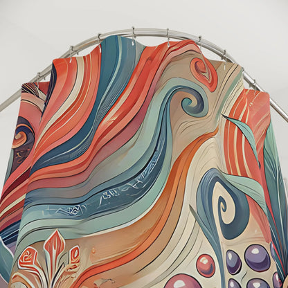 Floral Abstract Shower Curtain