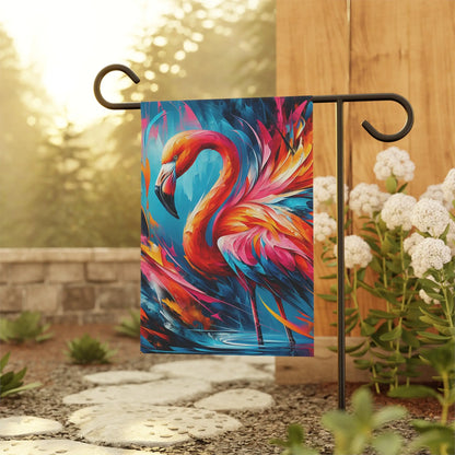 Vibrant Flamingo Garden Flag: Colorful Yard Decor
