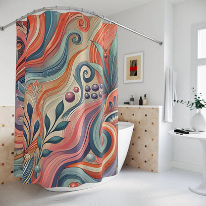 Floral Abstract Shower Curtain