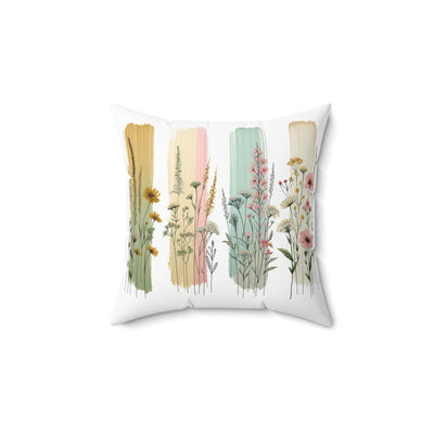 Floral Garden Square Pillow