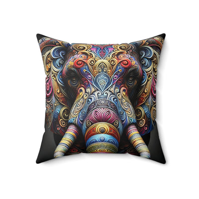 Colorful Elephant Throw Pillow