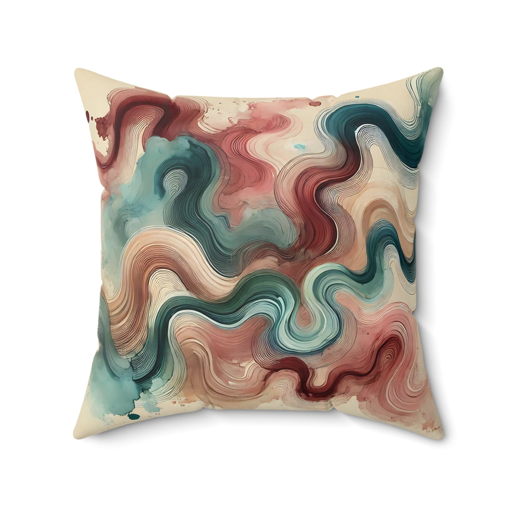 Teal Blush Throw Pillow