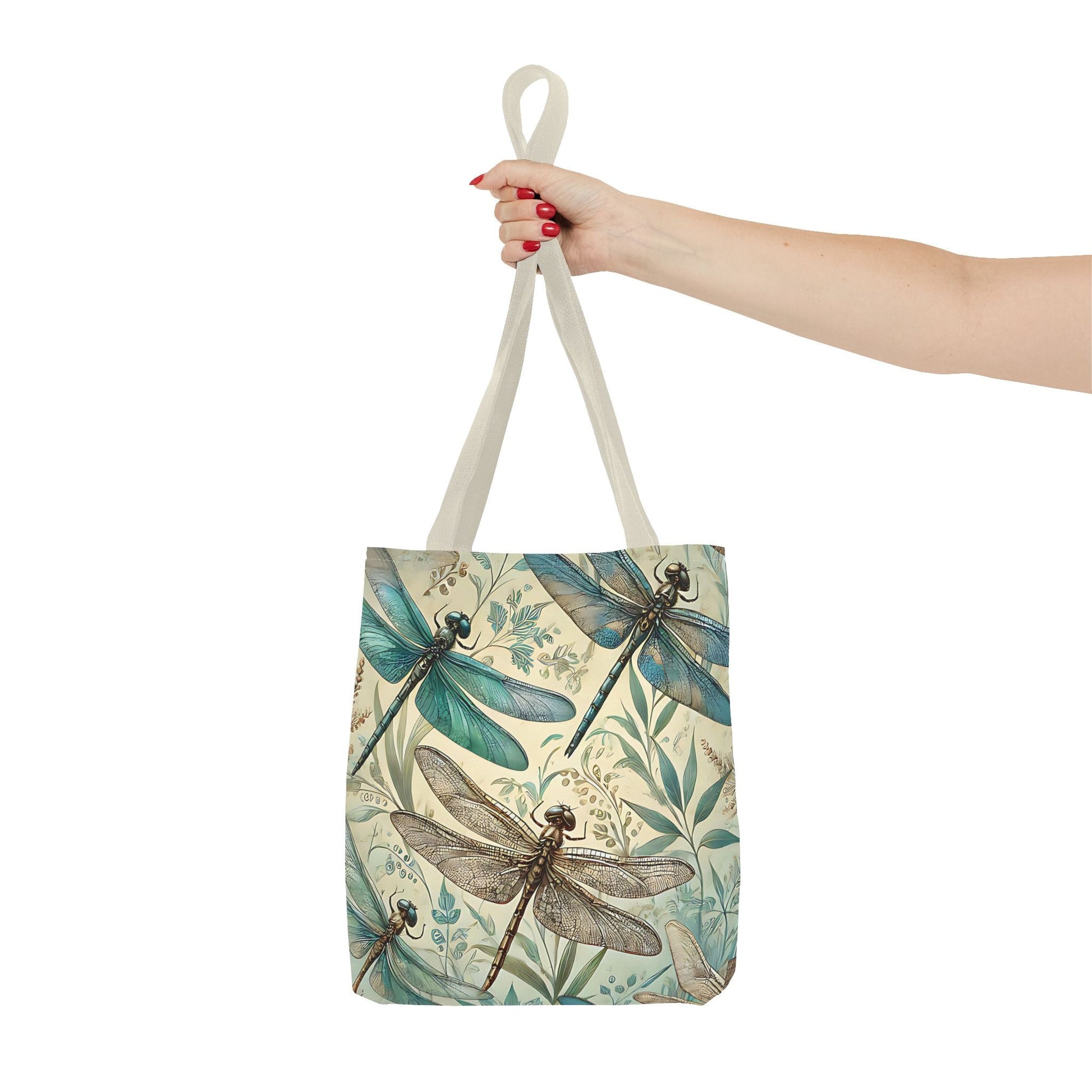 Vintage Teal Dragonfly Tote Bag