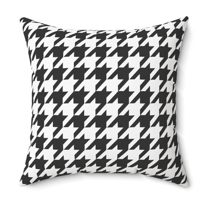 Houndstooth Black & White Decorative Pillow