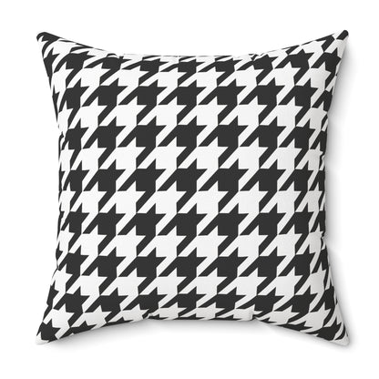 Houndstooth Black & White Decorative Throw Pillow