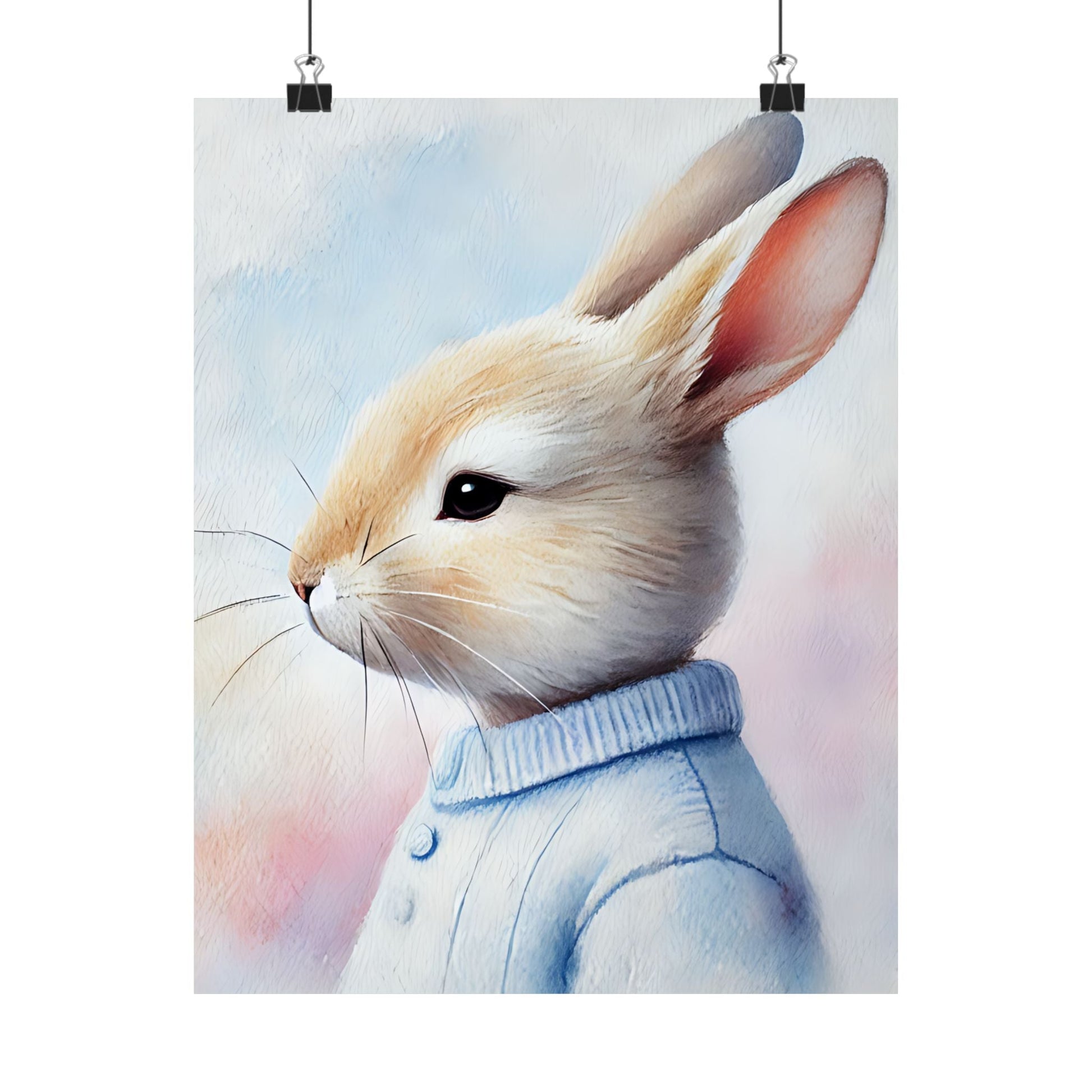 Adorable Bunny Art Print // Whimsical Home Decor // Bedroom...
