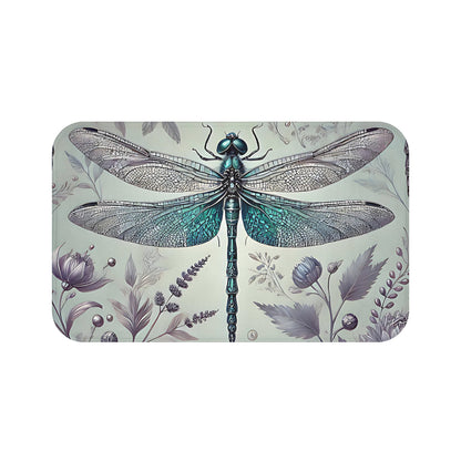 Nature-Inspired Bath Mat with Dragonfly Design