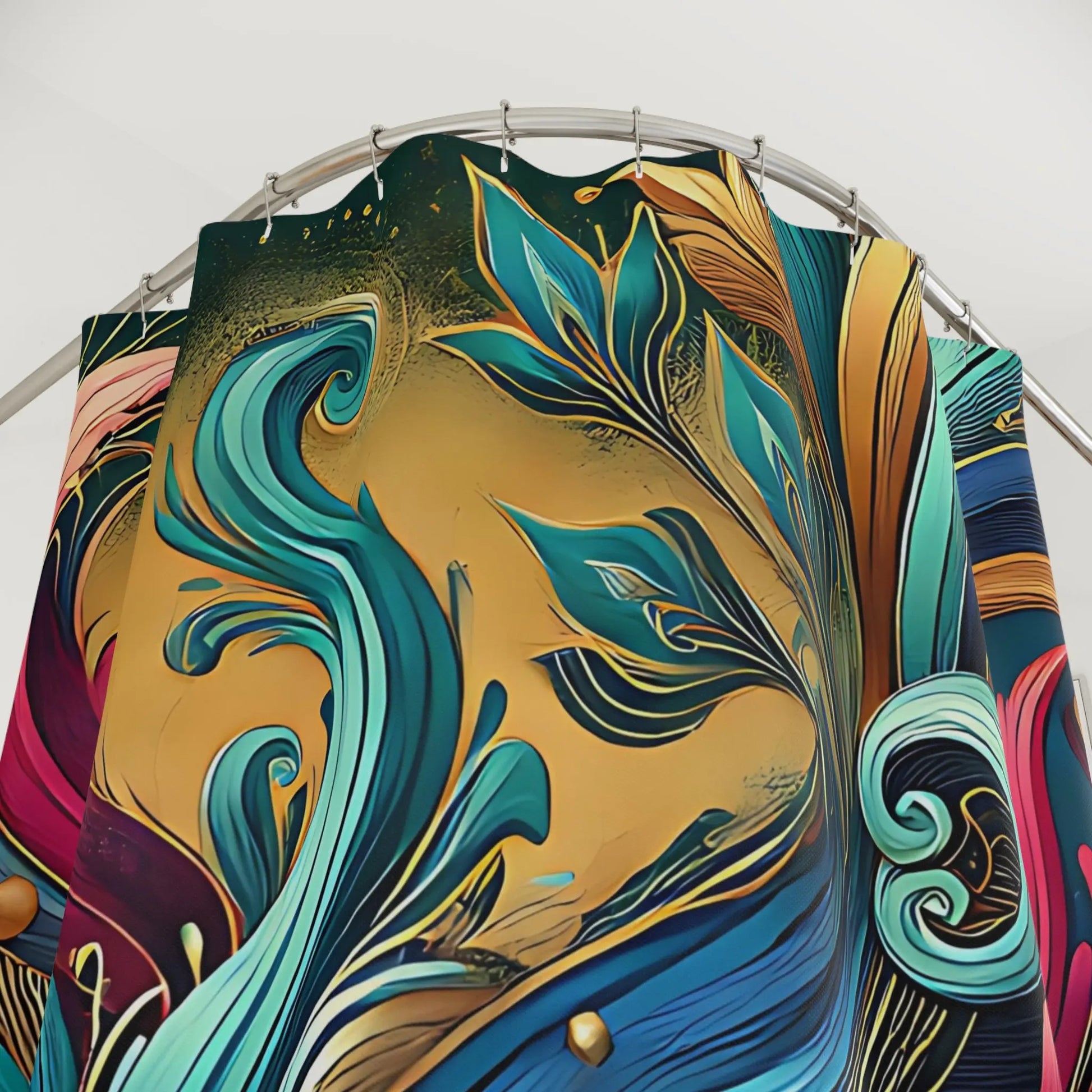 Colorful Swirl Shower Curtain
