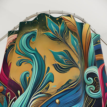 Colorful Swirl Shower Curtain