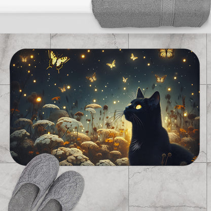 Whimsical Cat Bath Mat