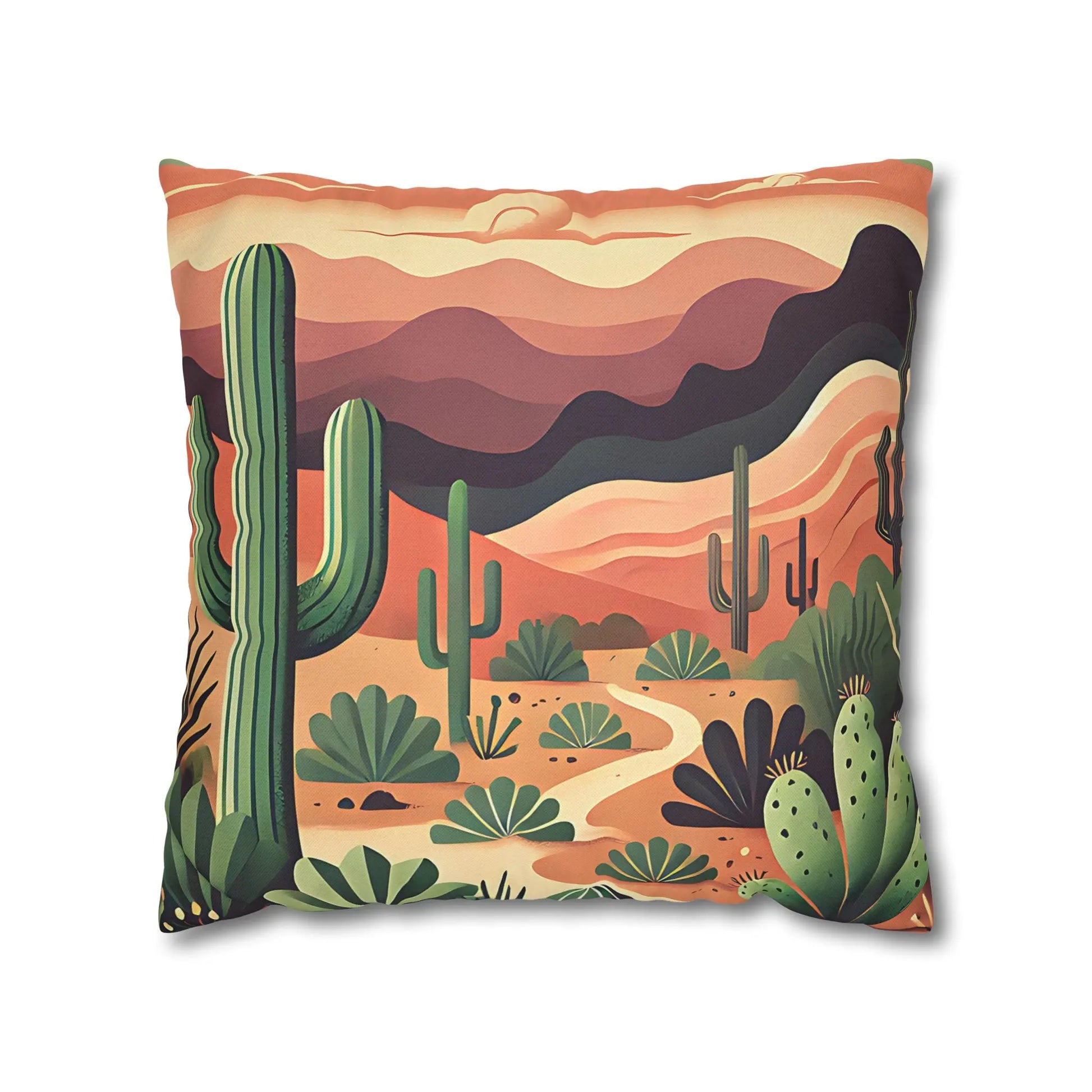Desert Sunset Cactus Pillowcase