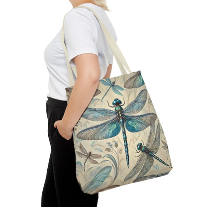 Blue Dragonfly Illustration Tote Bag