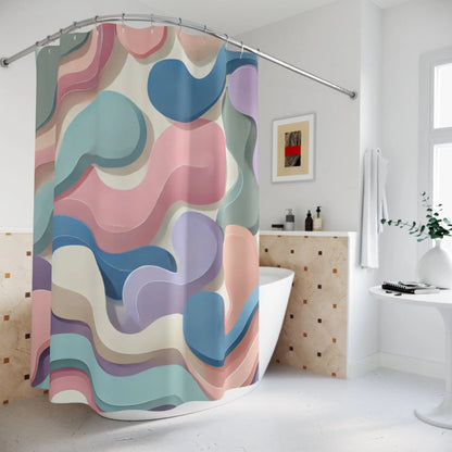 Retro Pastel Color Shower Curtain