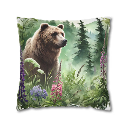 Bear Forest Decor Pillowcase