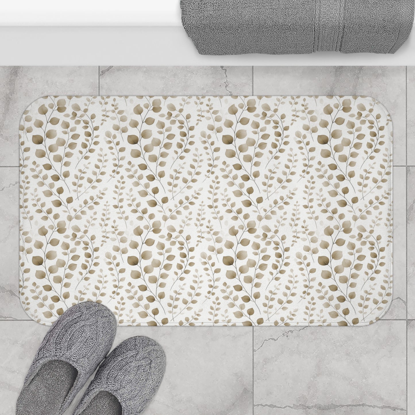 Boho Floral Bath Mat
