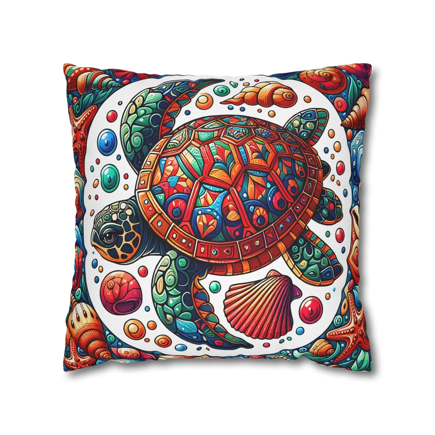 Colorful Turtle Art Pillowcase