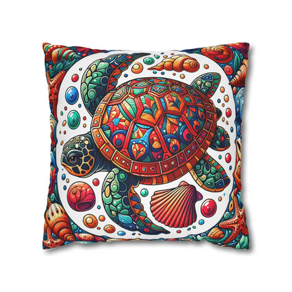 Colorful Turtle Art Pillowcase