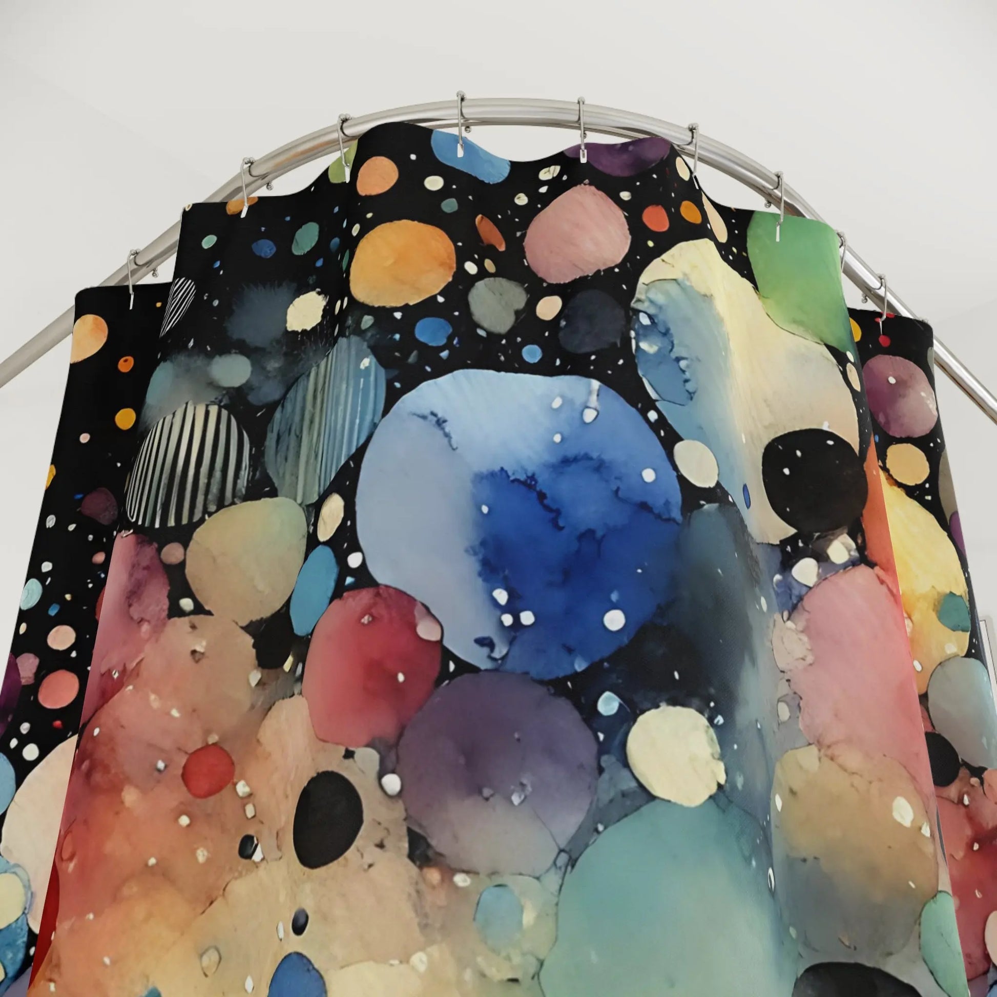 Watercolor Bubbles Shower Curtain