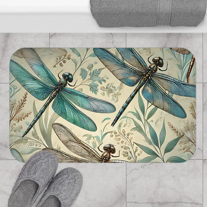 Botanical Dragonfly Bath Mat