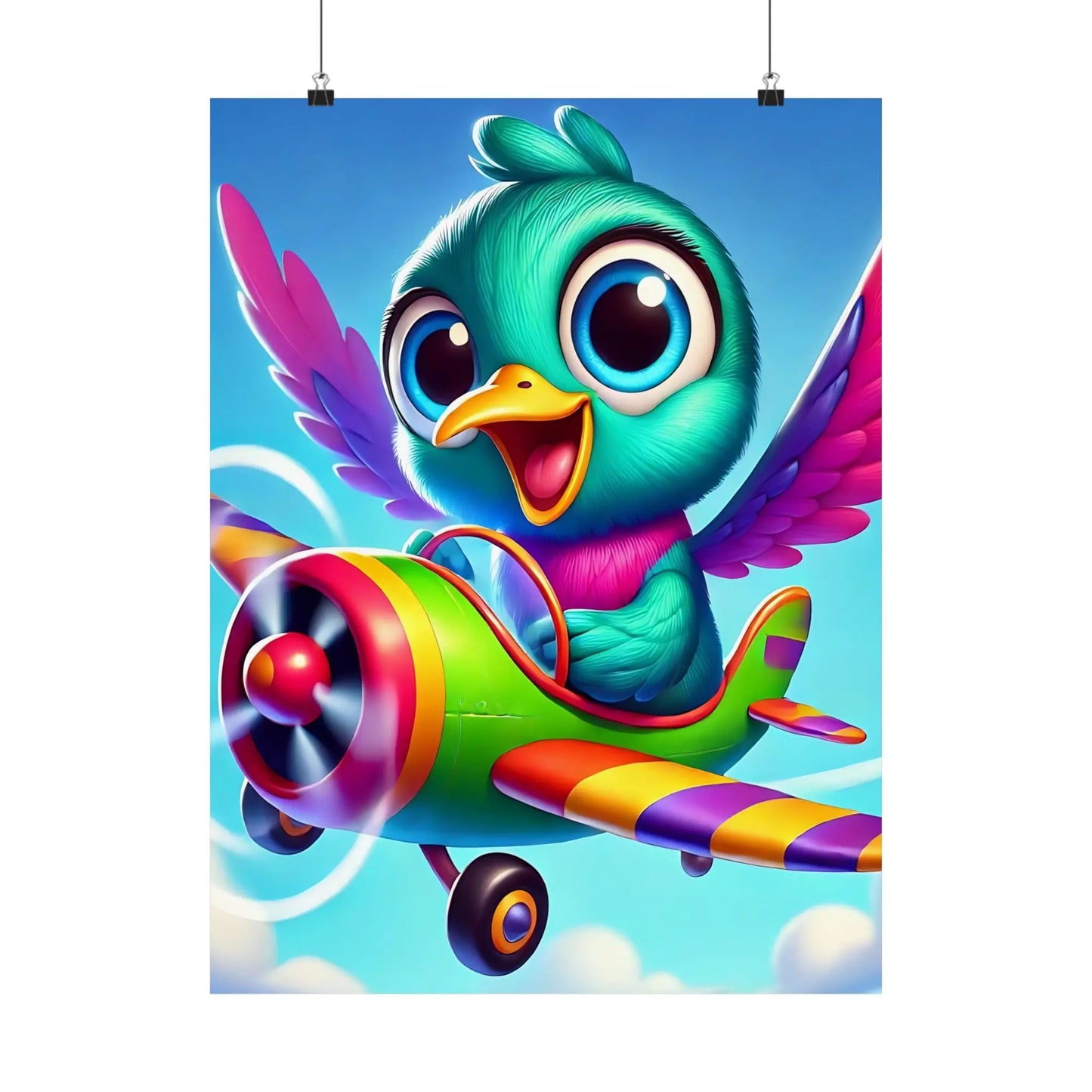 Whimsical Bird Adventure Wall Art Poster