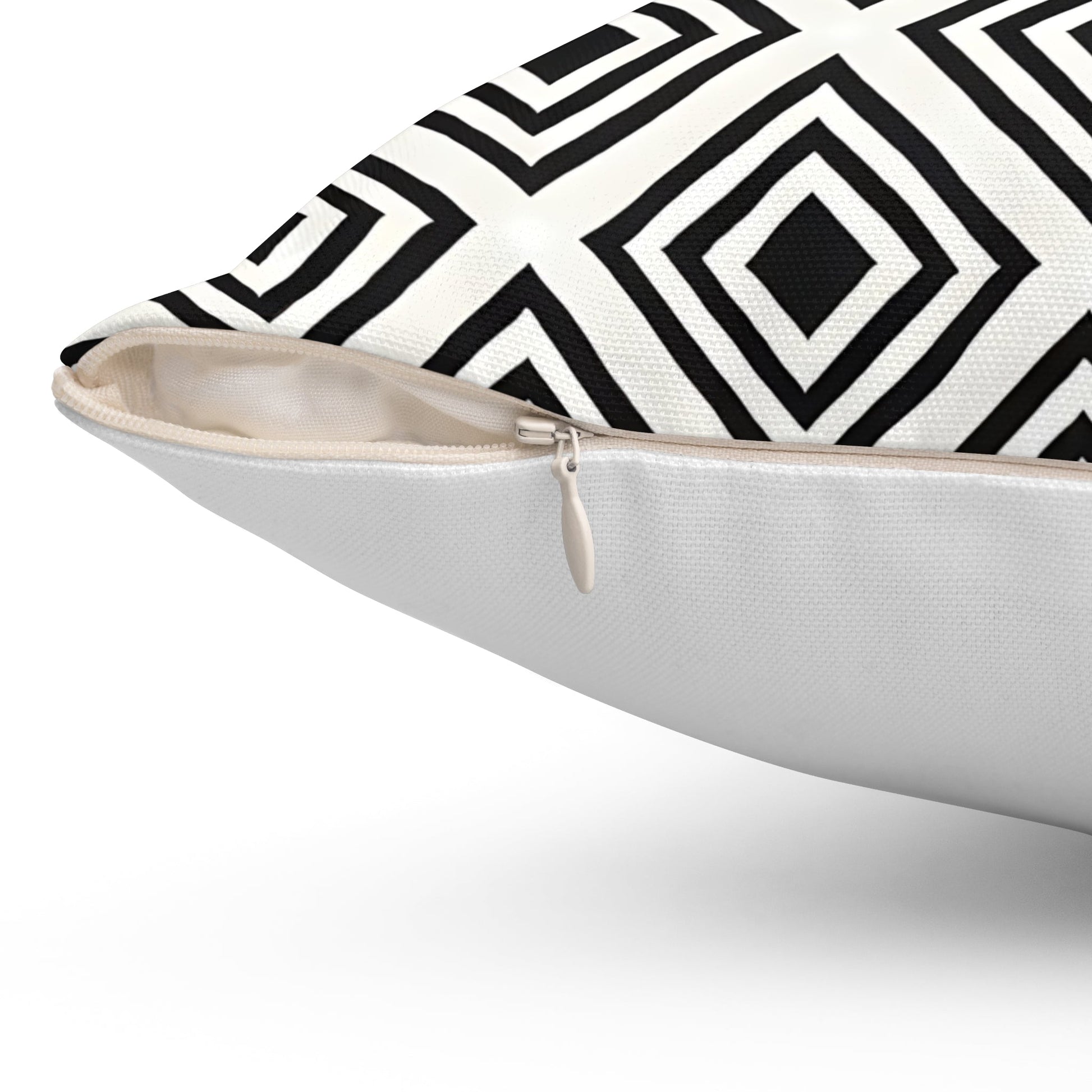 Contemporary Black and White Throw Pillow