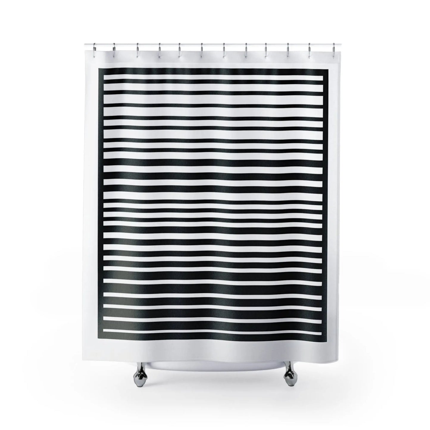 Monochrome Stripes Shower Curtains