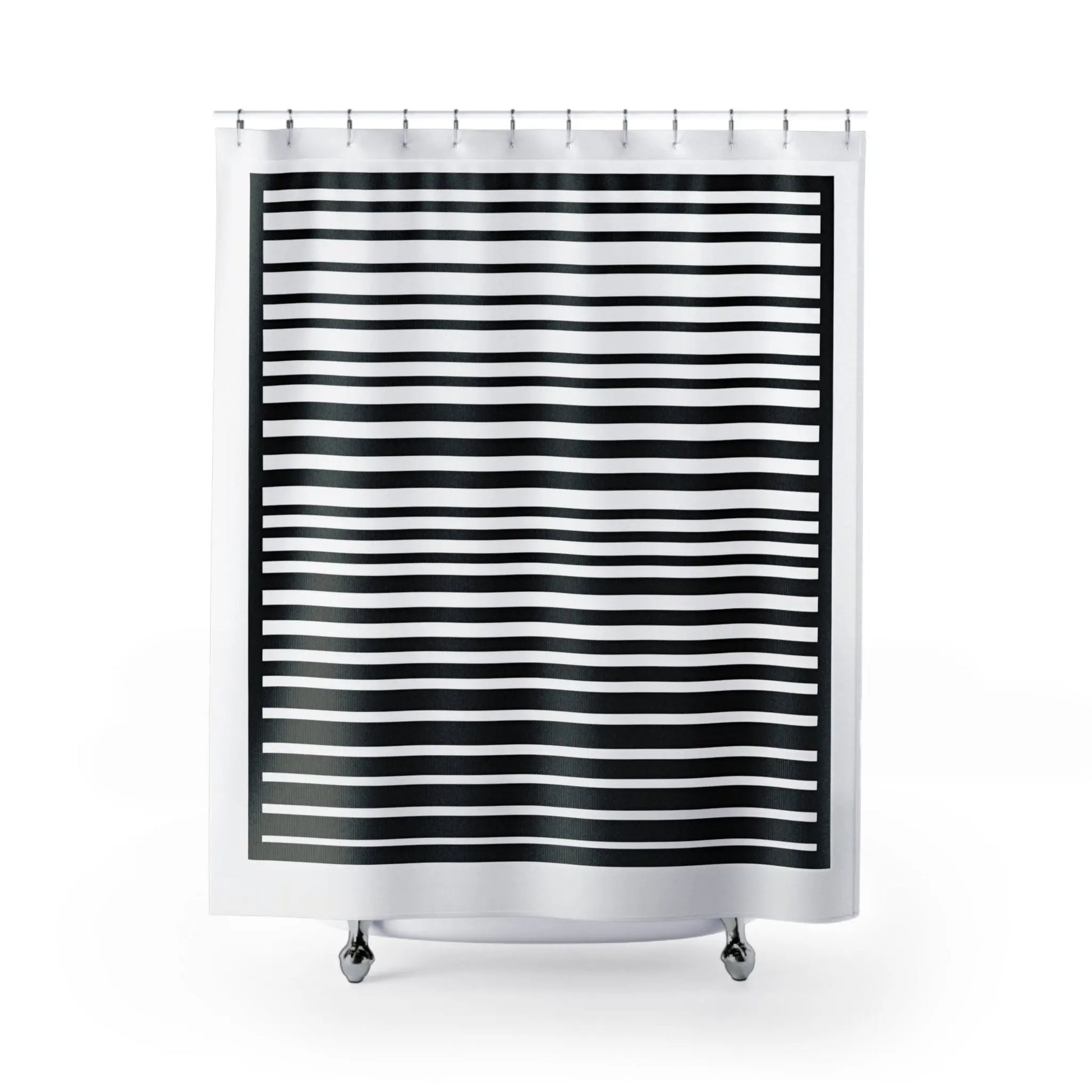 Monochrome Stripes Shower Curtains