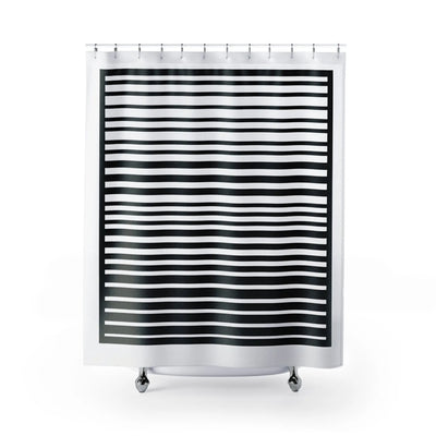 Monochrome Stripes Shower Curtains