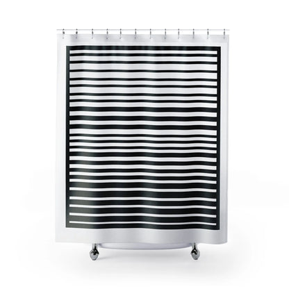 Monochrome Stripes Shower Curtains