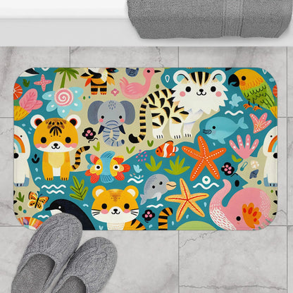 Whimsical Animal Bath Mat