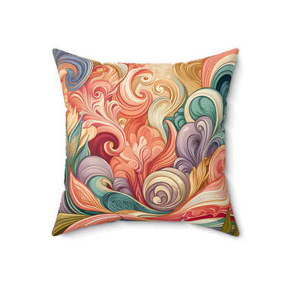 Swirling Cloud Spun Polyester Square Pillow