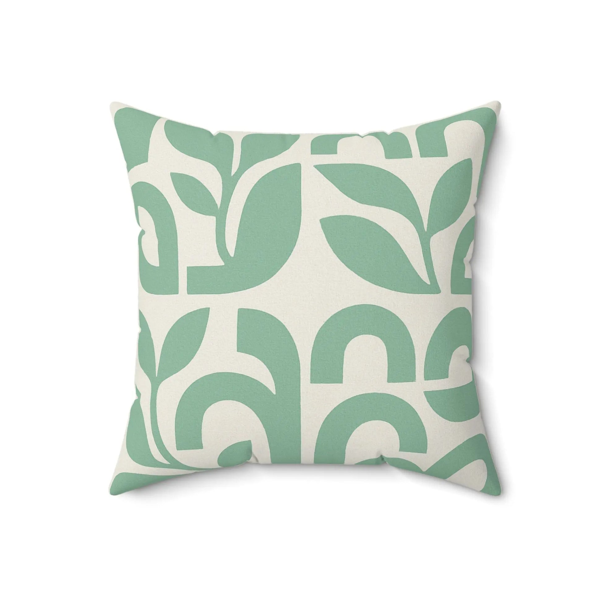 Botanical Abstract Print Pillow